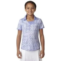 ADIDAS Girls Fashion Print Short Sleeve Polo