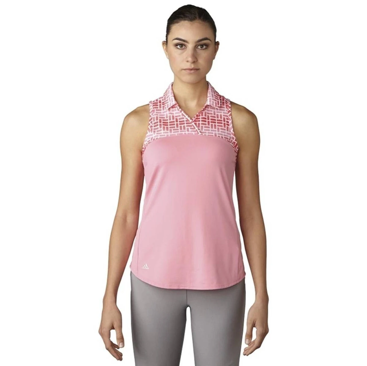 ADIDAS Women's Printed Sport Mesh Sleeveless Polo - Image 4