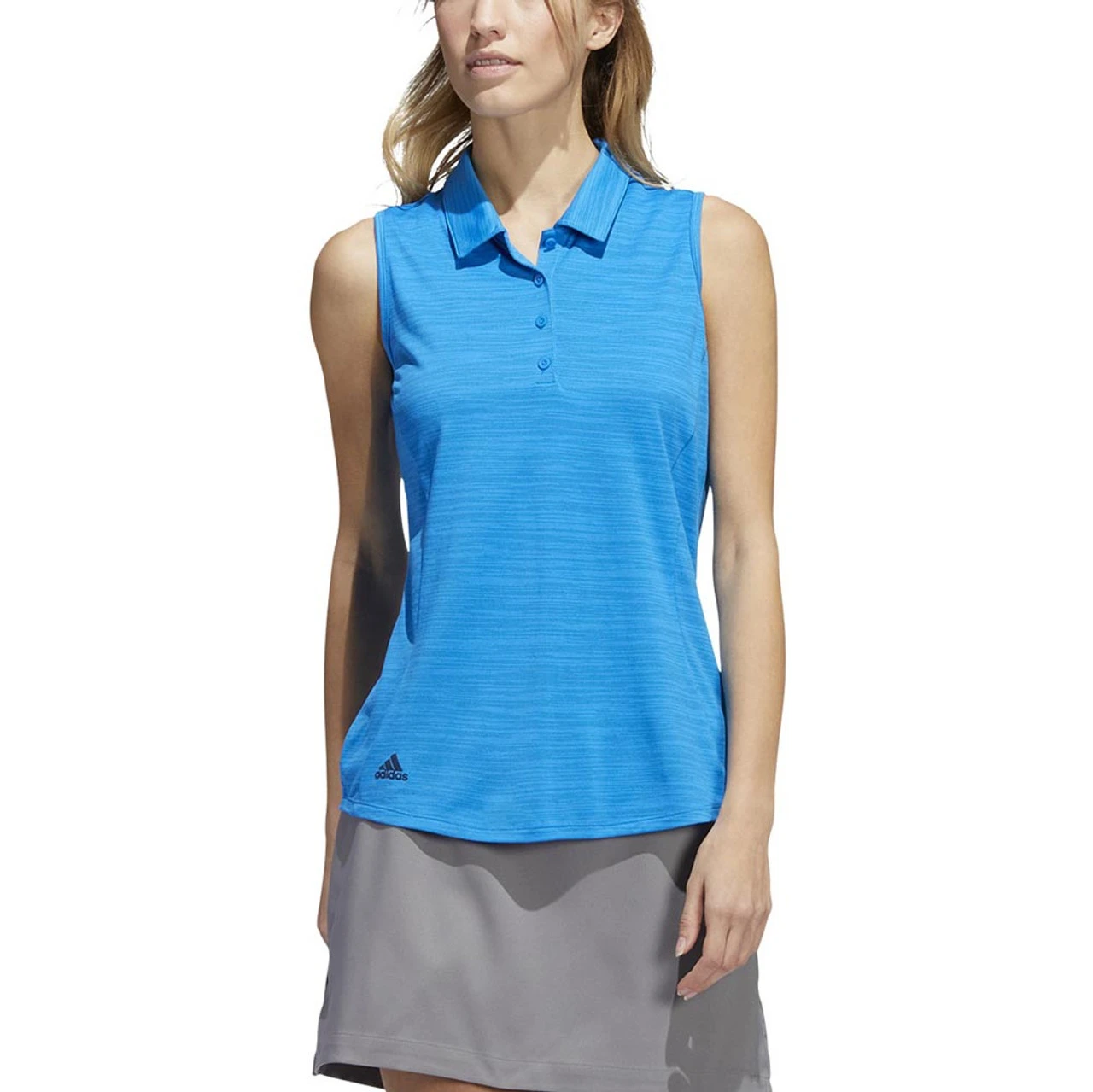 ADIDAS Women's Space-Dyed Sleeveless Polo - Image 3