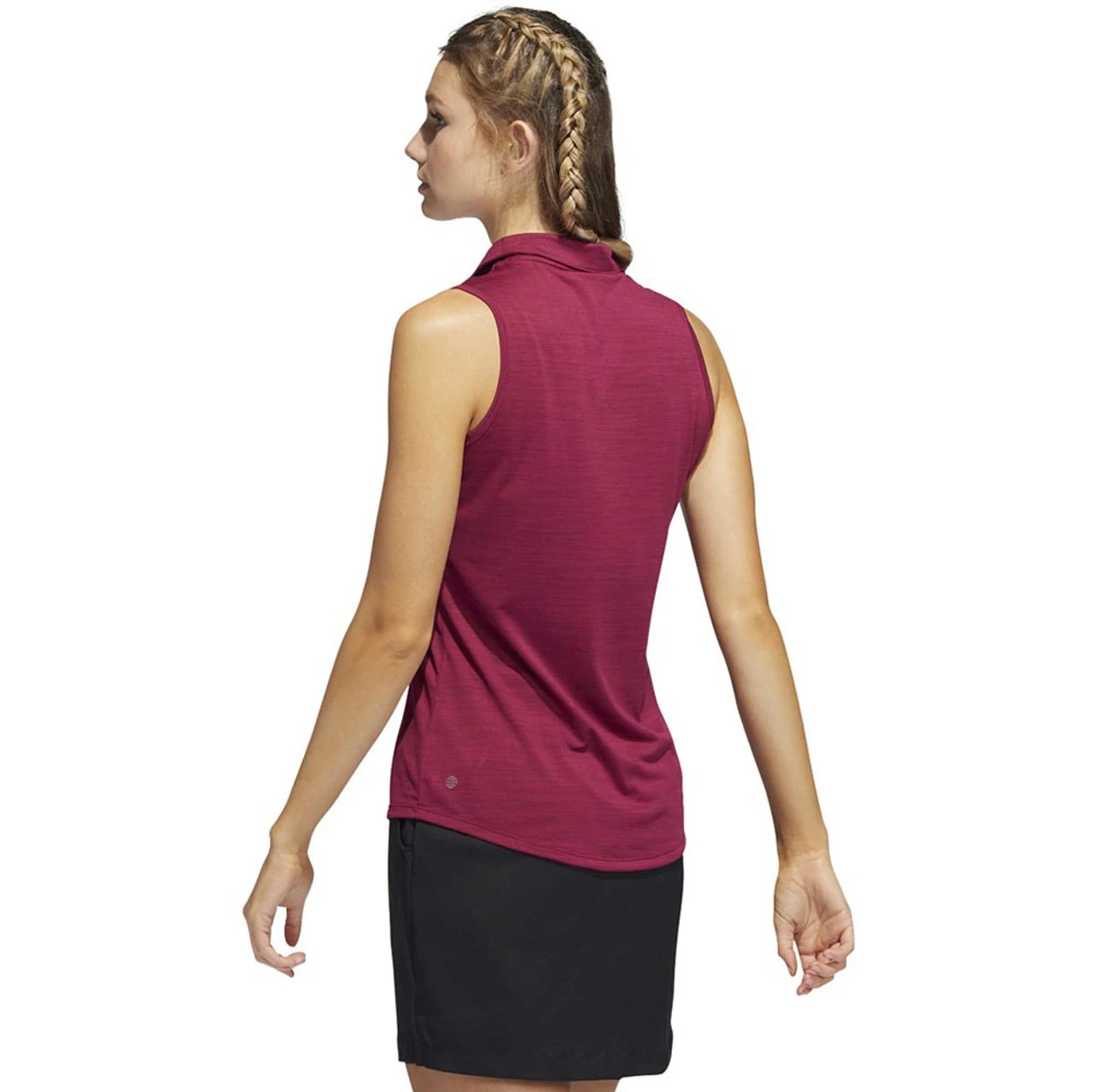 ADIDAS Women's Space-Dyed Sleeveless Polo - Image 2