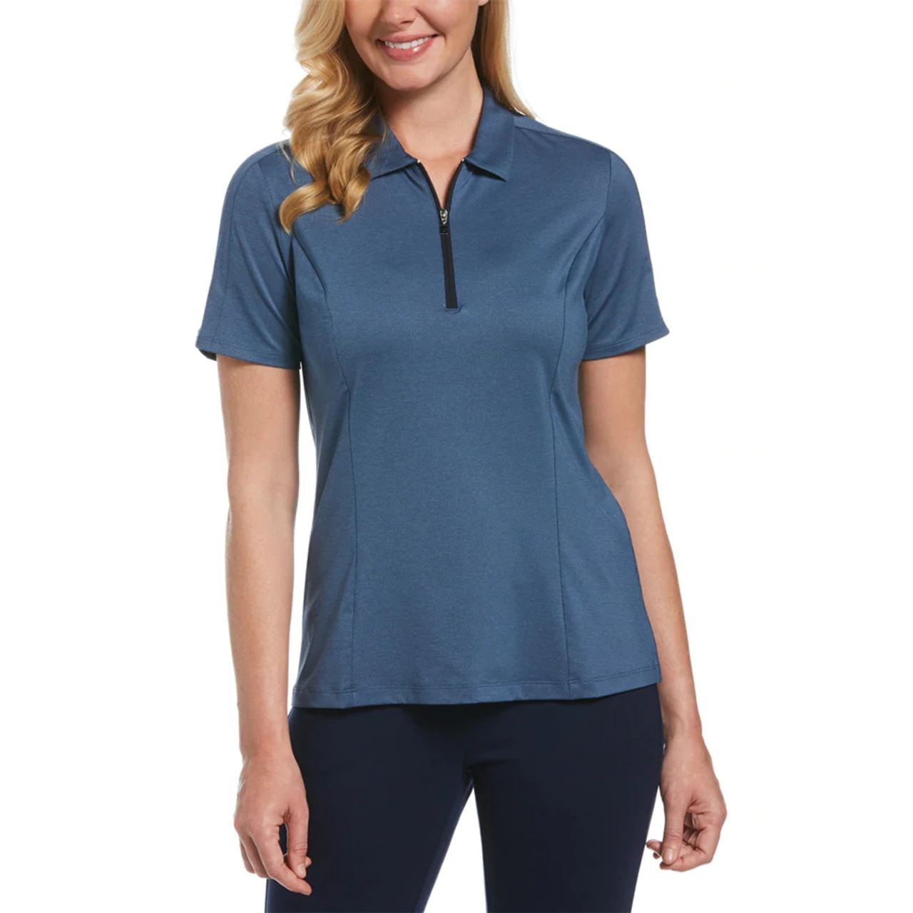 Callaway Women's Tonal Heather 1/4 Zip Polo - Image 3