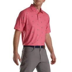 FootJoy Cactus Print Lisle Self Collar Polo