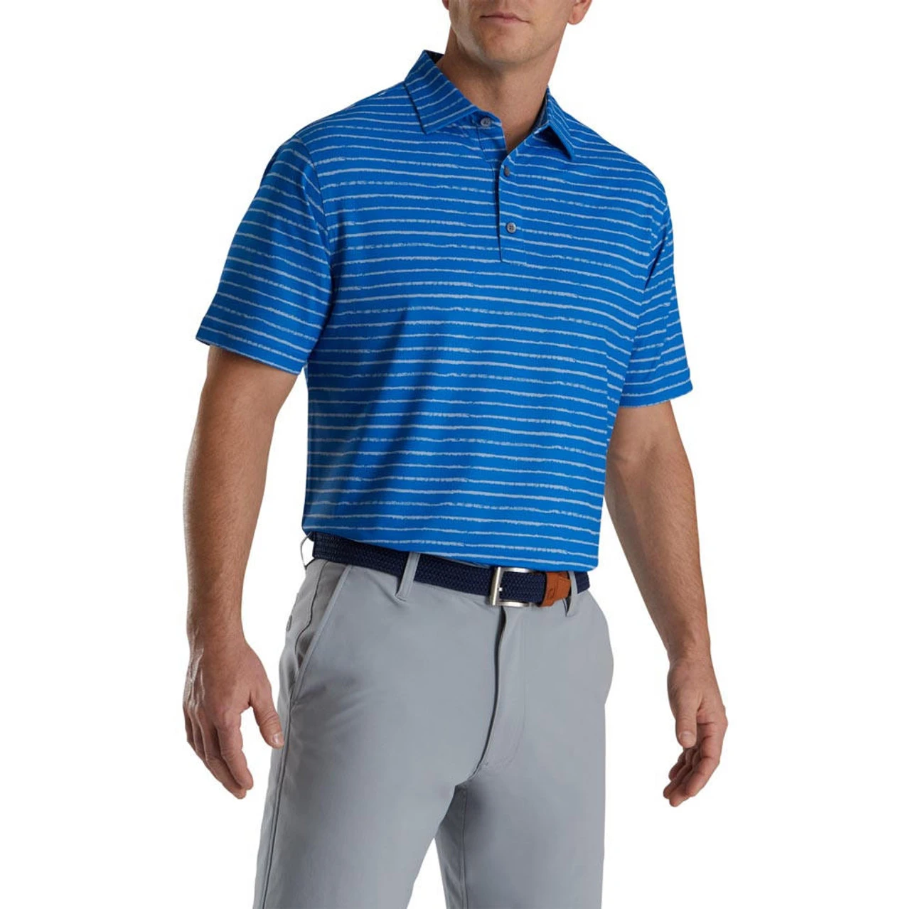 FootJoy Chalk Line Print Stretch Pique Self Collar Polo - Image 9