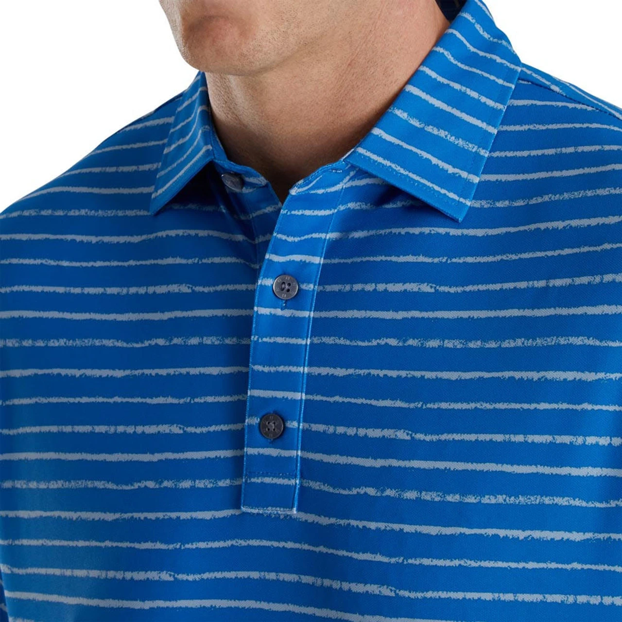 FootJoy Chalk Line Print Stretch Pique Self Collar Polo - Image 11
