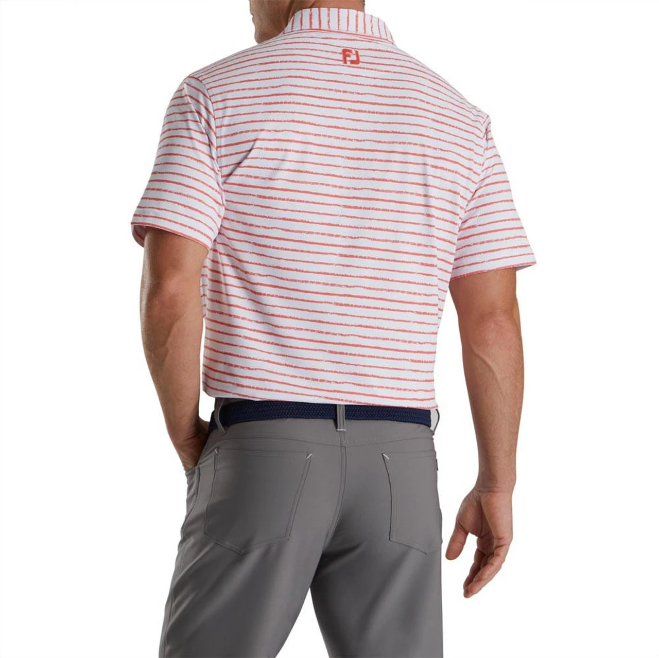 FootJoy Chalk Line Print Stretch Pique Self Collar Polo - Image 6