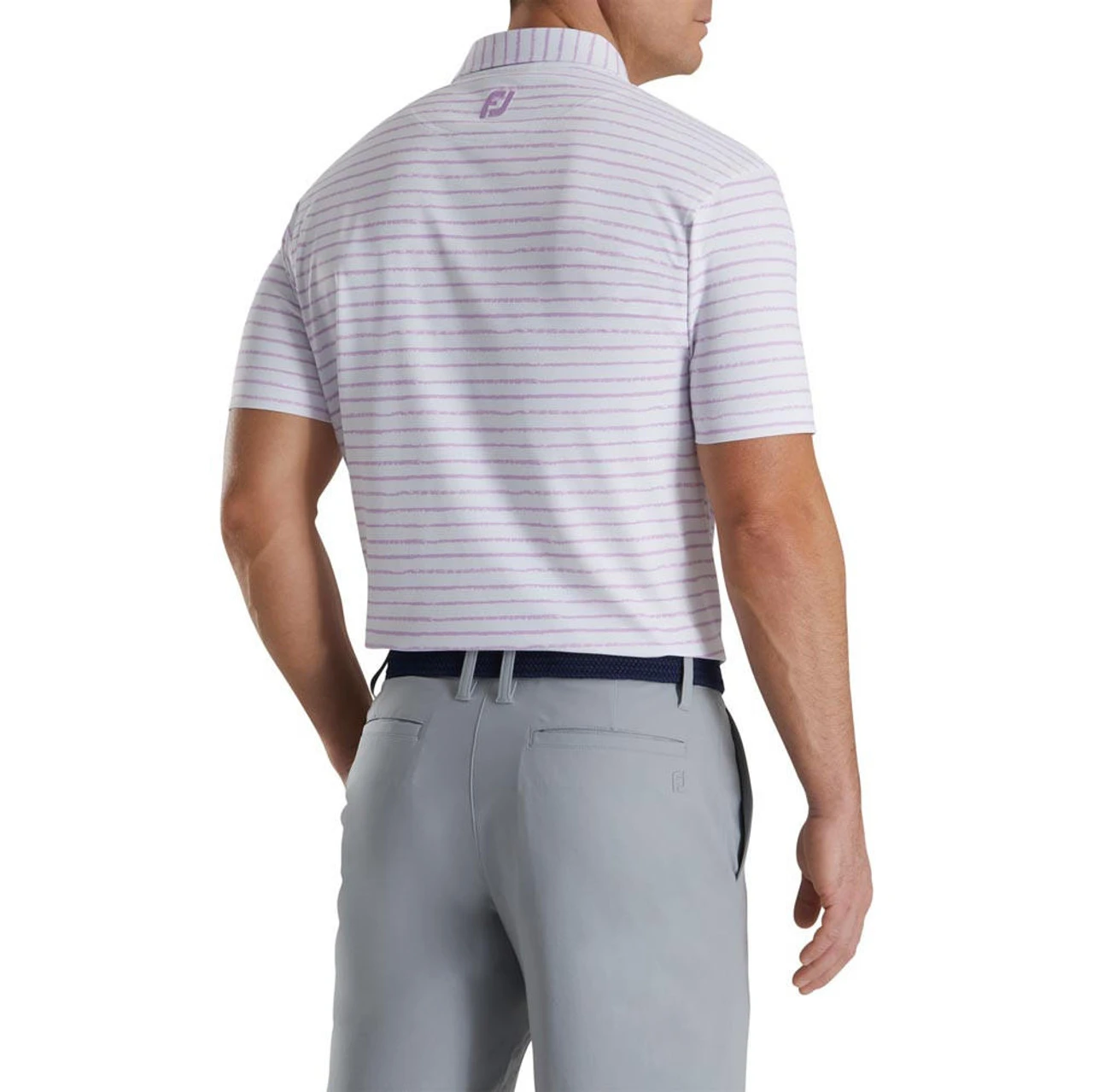 FootJoy Chalk Line Print Stretch Pique Self Collar Polo - Image 2