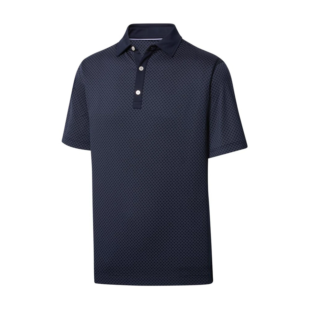 FootJoy Lisle Diamond Dot Print Self Collar Polo - Image 2