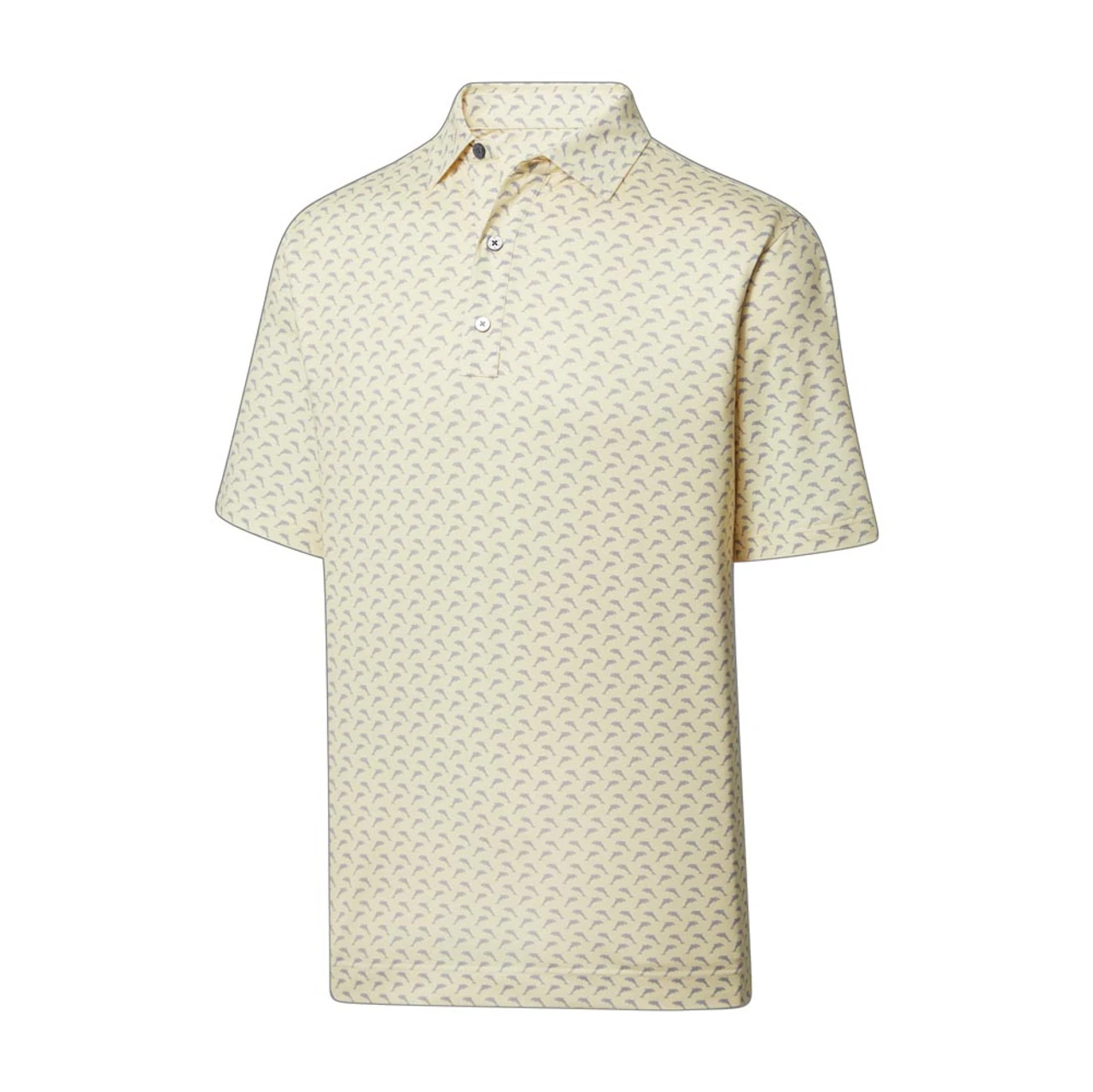 FootJoy Lisle Leaping Dolphins Print Self Collar Polo - Image 2