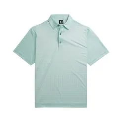 FootJoy Lisle Plaid Print Self Collar Polo