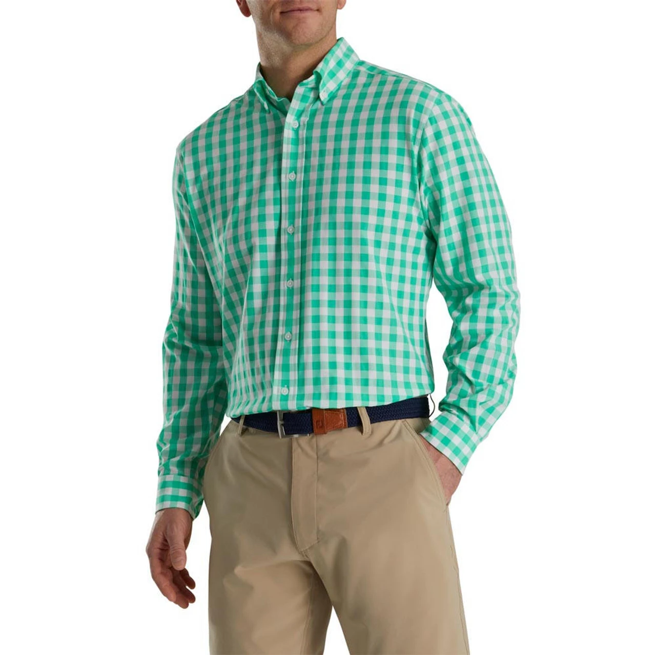 FootJoy Stretch Woven Gingham Shirt - Image 5