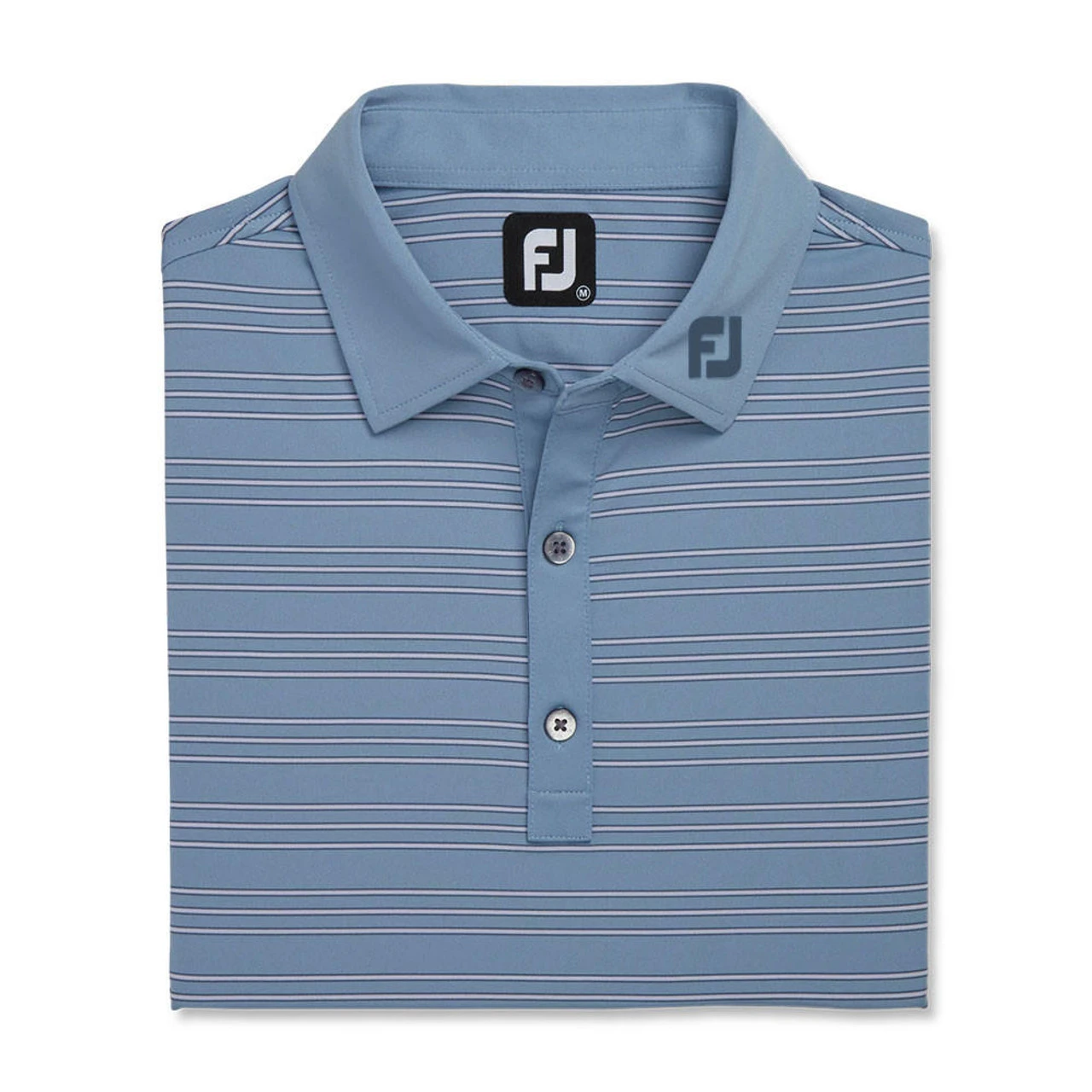 FootJoy Trio Stripe Lisle Self Collar Polo - FJ Logo - Image 4