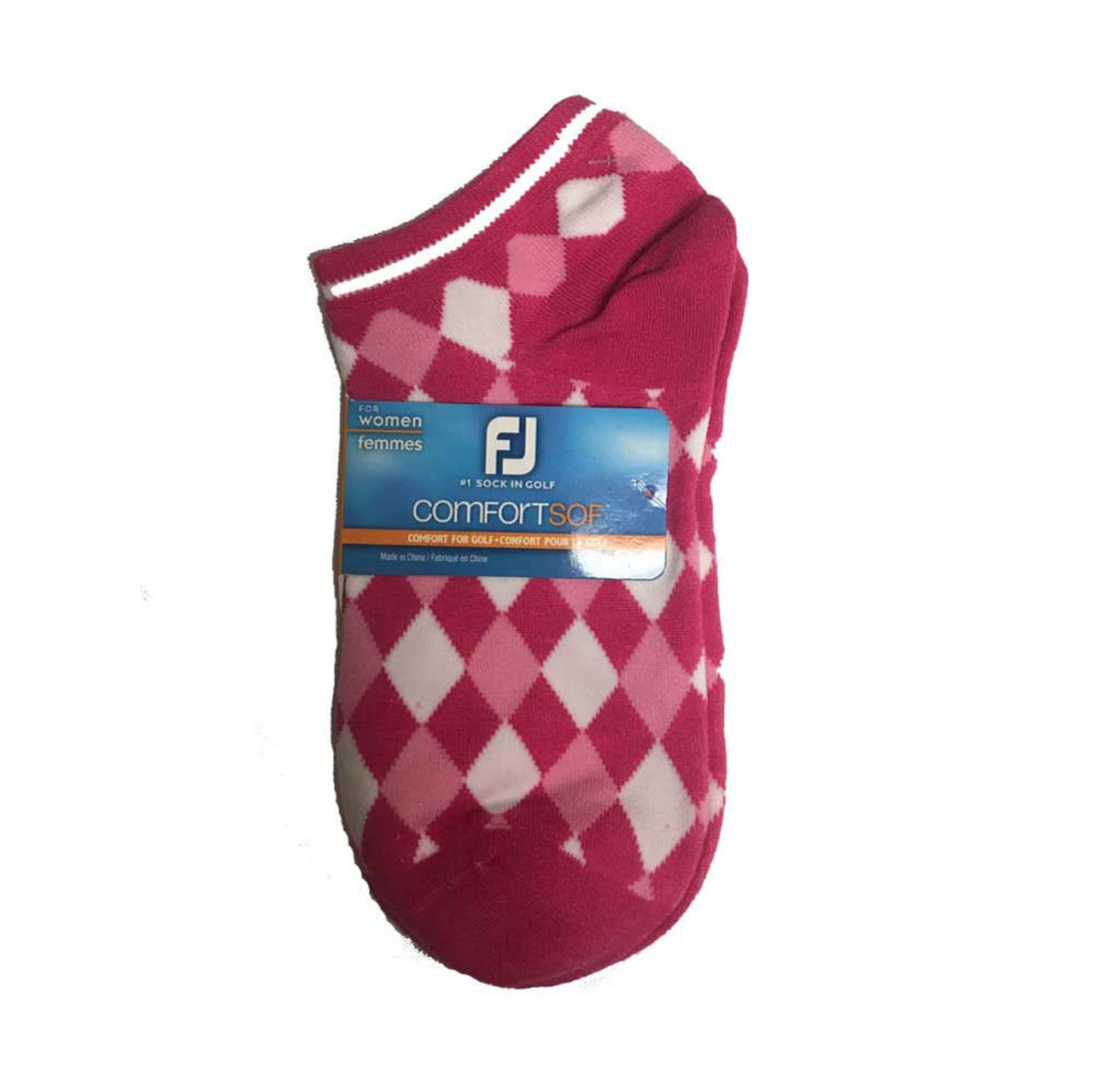FootJoy Women's ComfortSof Low Cut Argyle Print Fashion Sock - Image 4