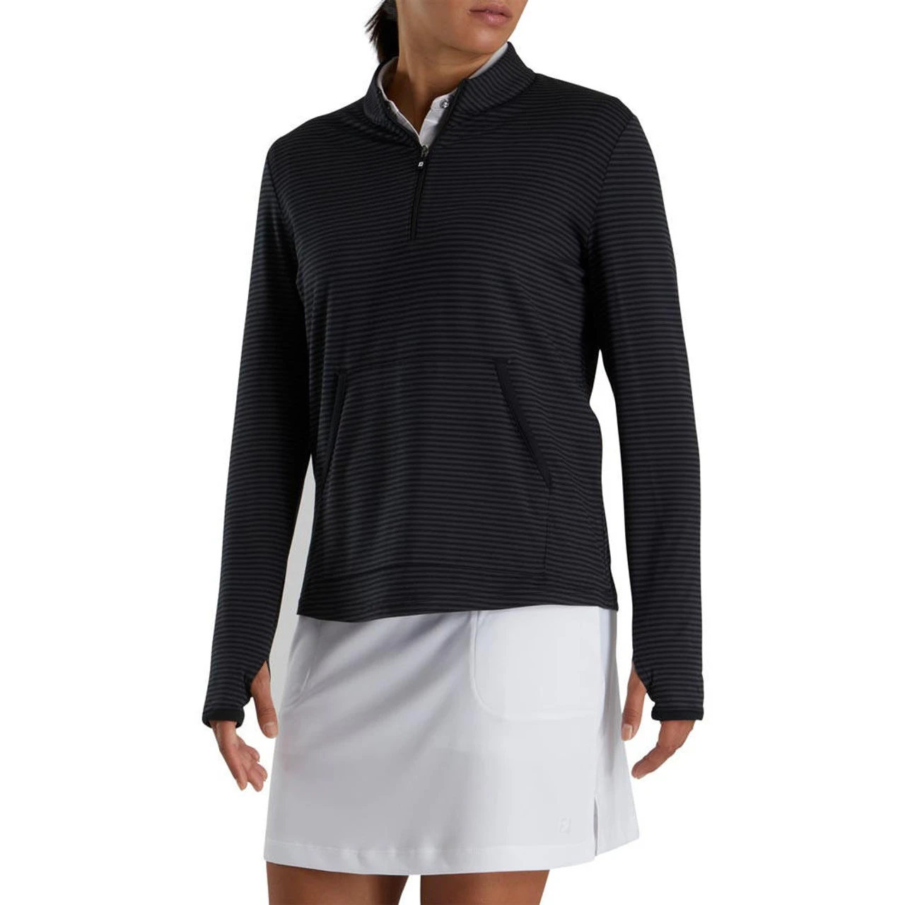 FootJoy Women's Half-Zip Tonal Stripe Mid-Layer - Image 3