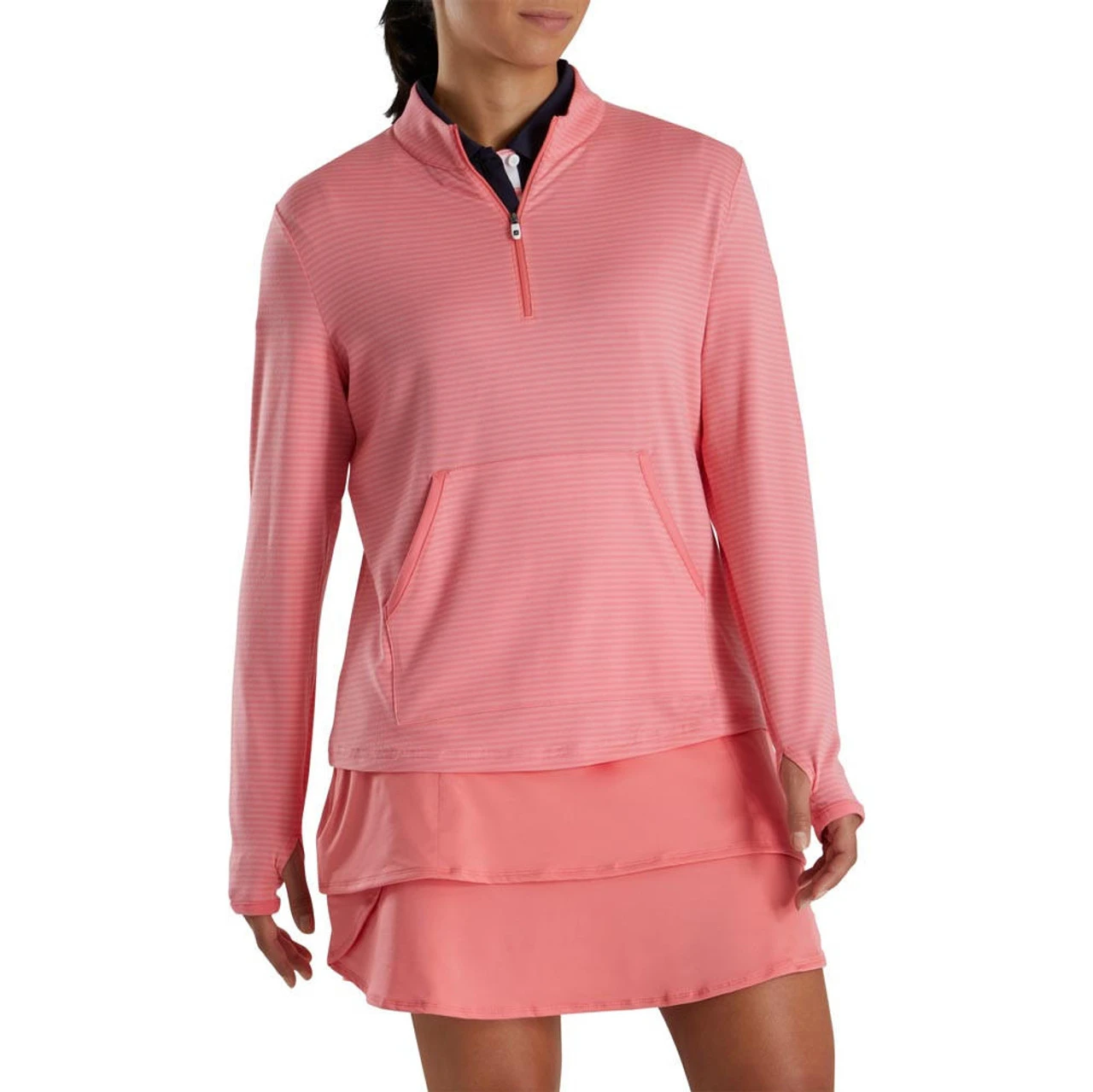 FootJoy Women's Half-Zip Tonal Stripe Mid-Layer - Image 11