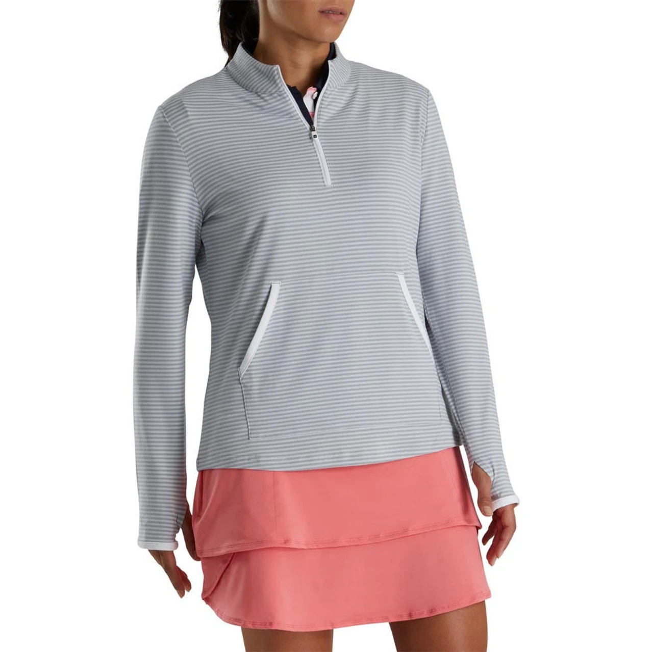 FootJoy Women's Half-Zip Tonal Stripe Mid-Layer - Image 20
