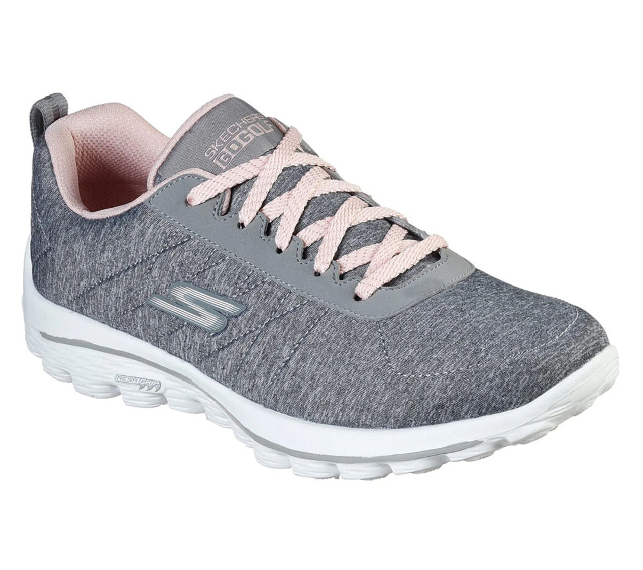 Skechers Women's Go Golf Walk Sport Golf Shoes - Gray/Pink - Image 3